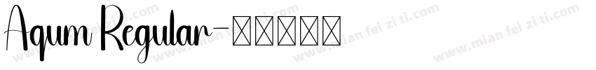 Aqum Regular字体转换